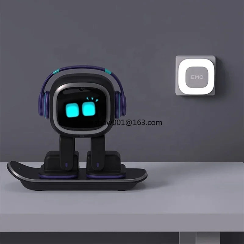 emo Robot Intelligent emotional interactive voice ai Desktop children accompany pet vector robot