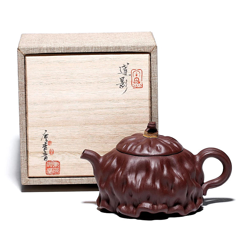 |hidden TaoFu yixing are recommended by Liao Qingqing lotus POTS all hand lotus seed undressed ore teapot the teapot