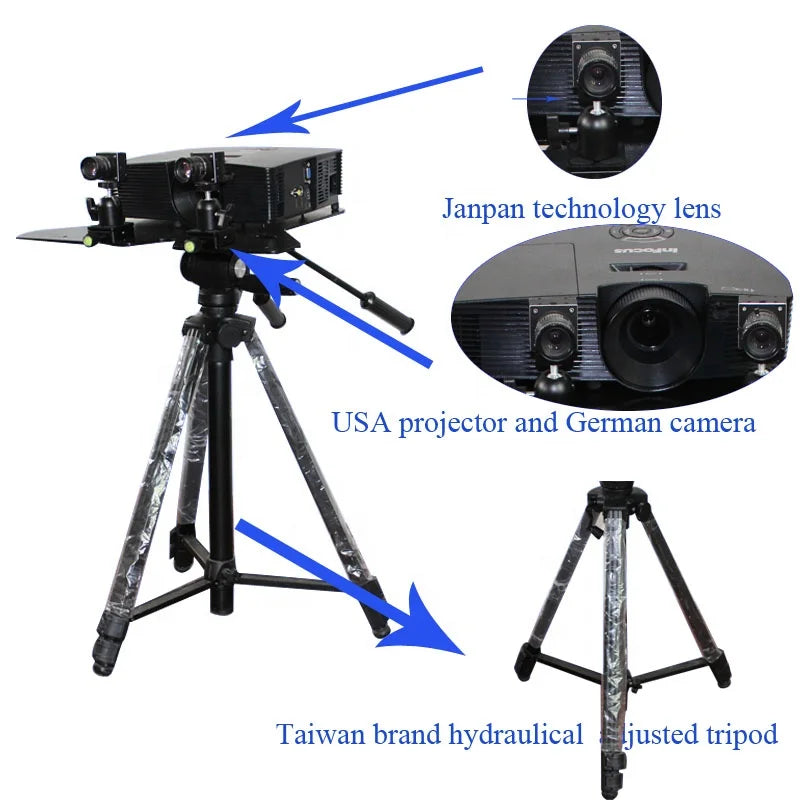 industrial grade white light 3d scanner for 4 axis Router machine code making printer