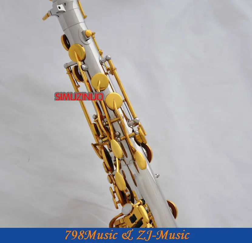 professional Silver Gold Tenor Saxophone sax High F# FREE Metal Mouthpiece Case