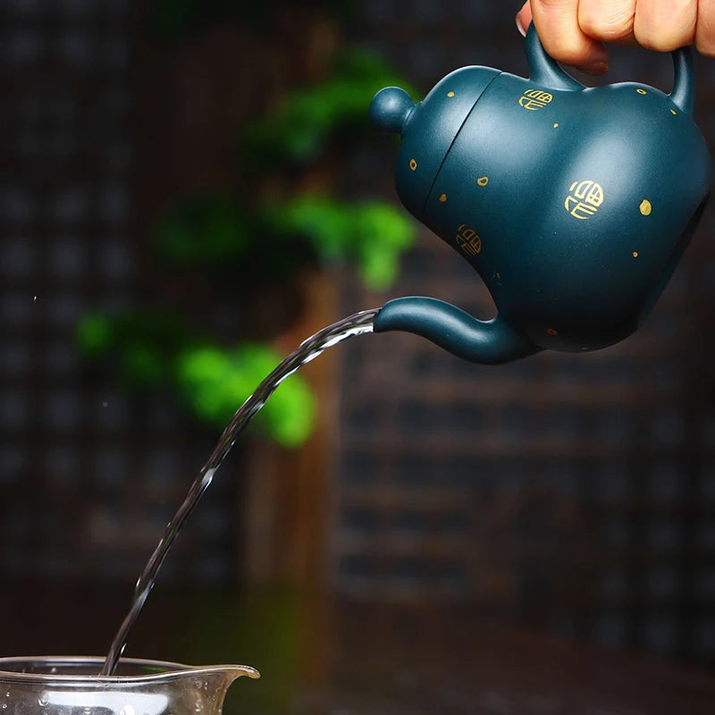 |purple clay pot National worker Liu Zheng famous hand-made pot raw ore purple clay pot Kung Fu tea set siting pot 230cc