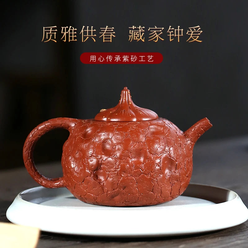 |purple clay teapot in Xiyin pottery mansion Chen Zhenquan handmade raw ore Dahongpao spring pot Gong Chunhua tea pot