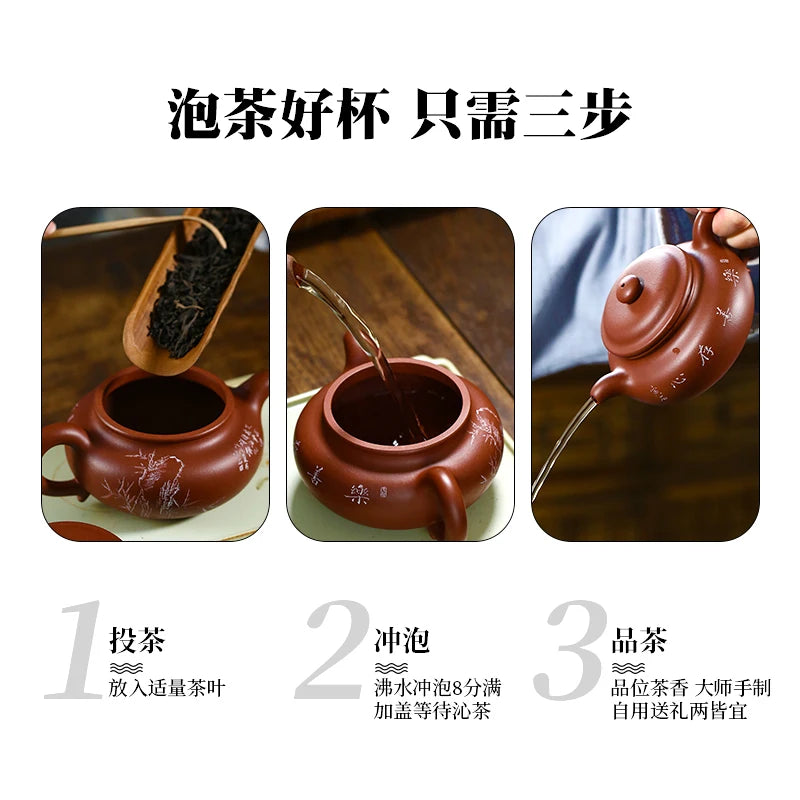 |recommended all pure hand large capacity each teapot tea set of household pot bottom groove antique pot single pot