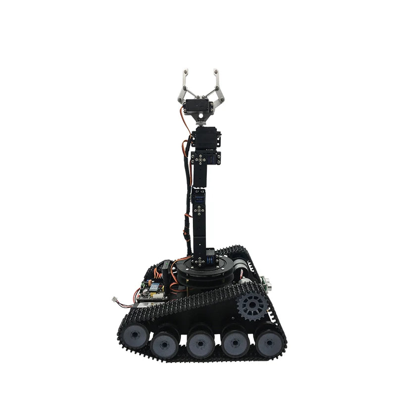robot 6 degrees of freedom robot arm open source intelligent tracking and obstacle avoidance trolley competition kit