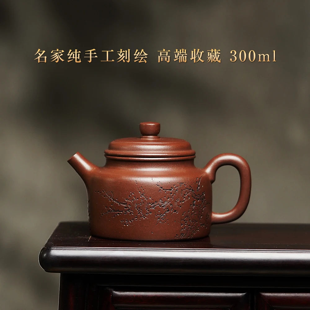 |spring boutique yixing are recommended by Zhang Yechun manual tea teapot undressed ore bottom groove qing DE clock pot