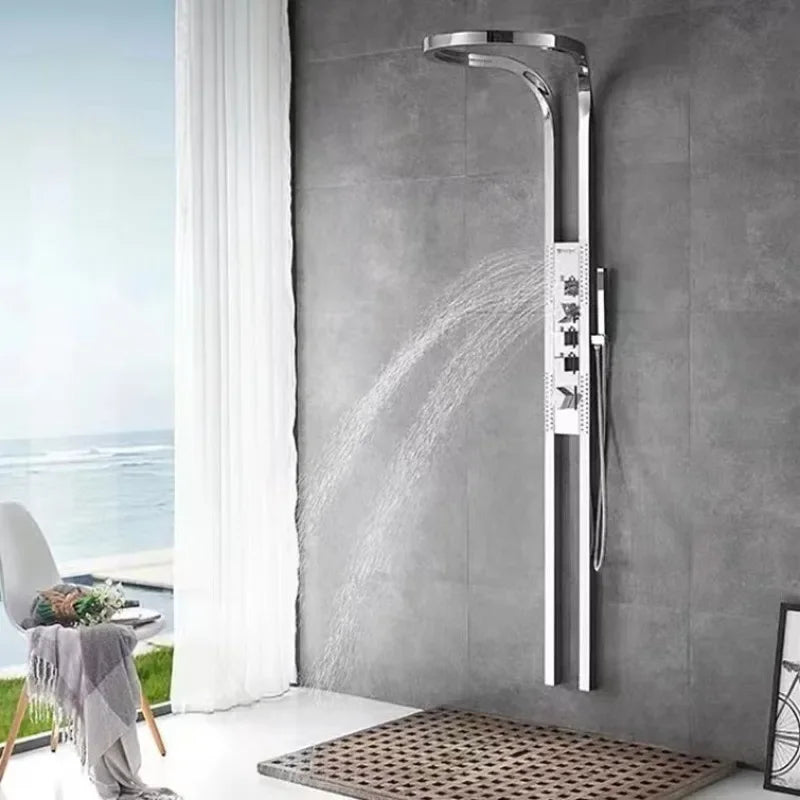 trend Rainfall Piano Key Hot And Cold Sprinkler Massage shower Sets System Panel