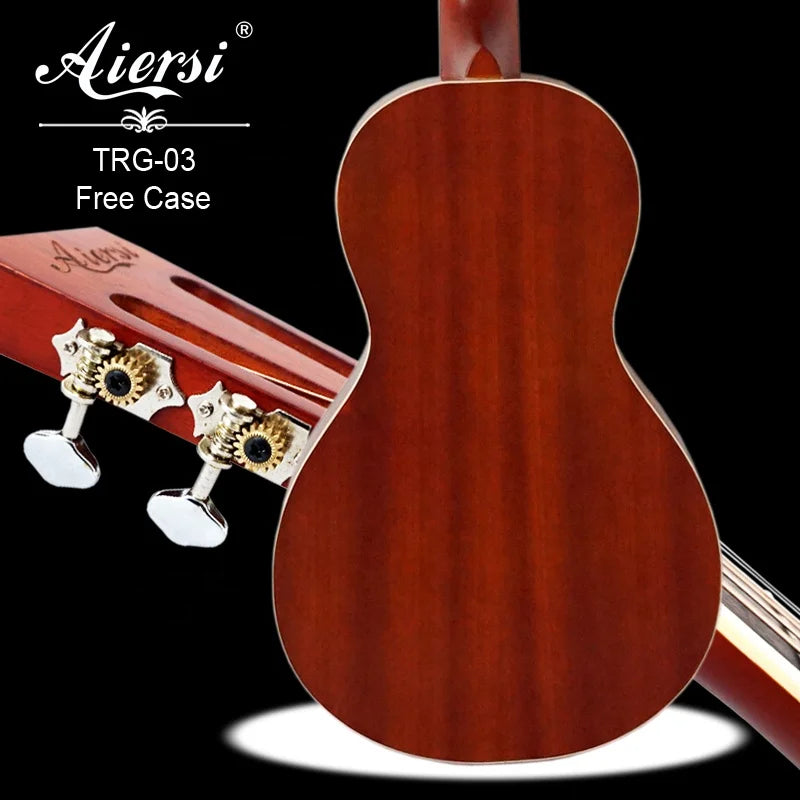 wholesale price custom made Aiersi brand Body wooden Parlor Resonator Guitar string instruments