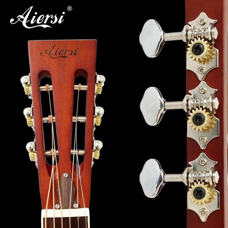 wholesale price custom made Aiersi brand Body wooden Parlor Resonator Guitar string instruments