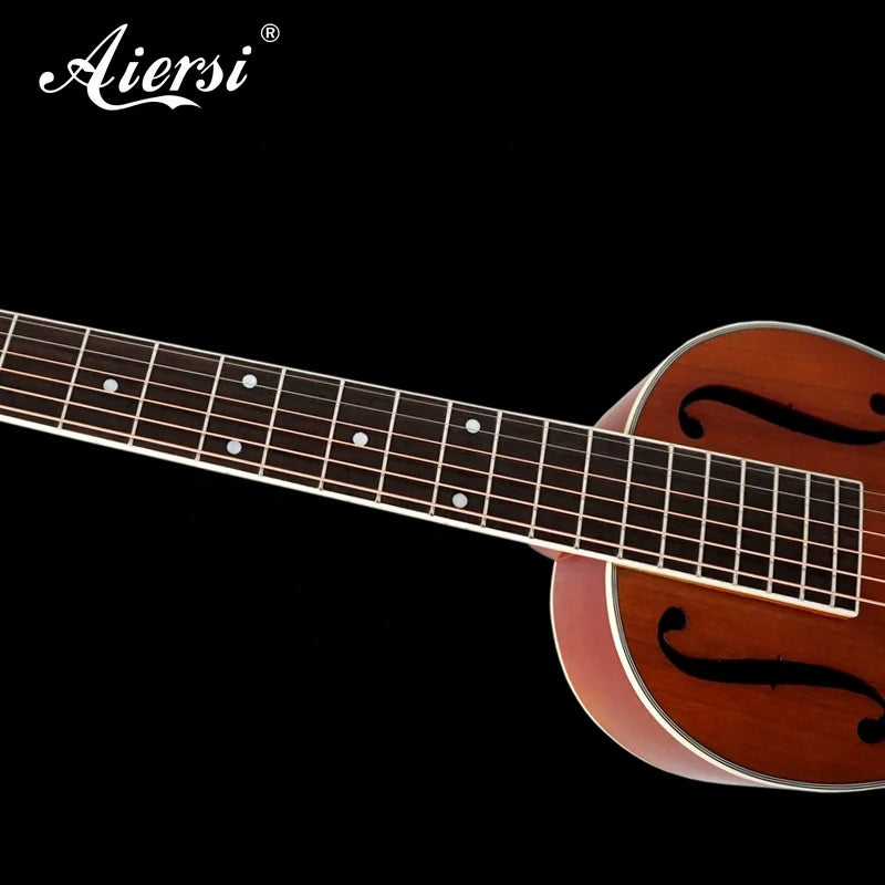 wholesale price custom made Aiersi brand Body wooden Parlor Resonator Guitar string instruments
