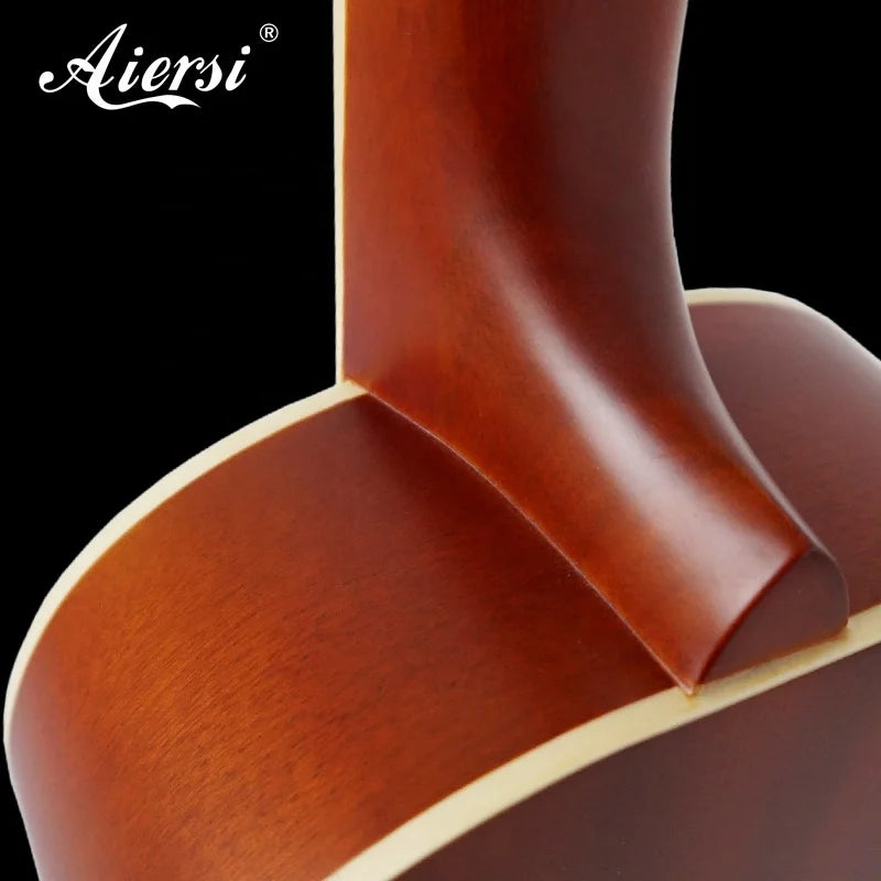 wholesale price custom made Aiersi brand Body wooden Parlor Resonator Guitar string instruments