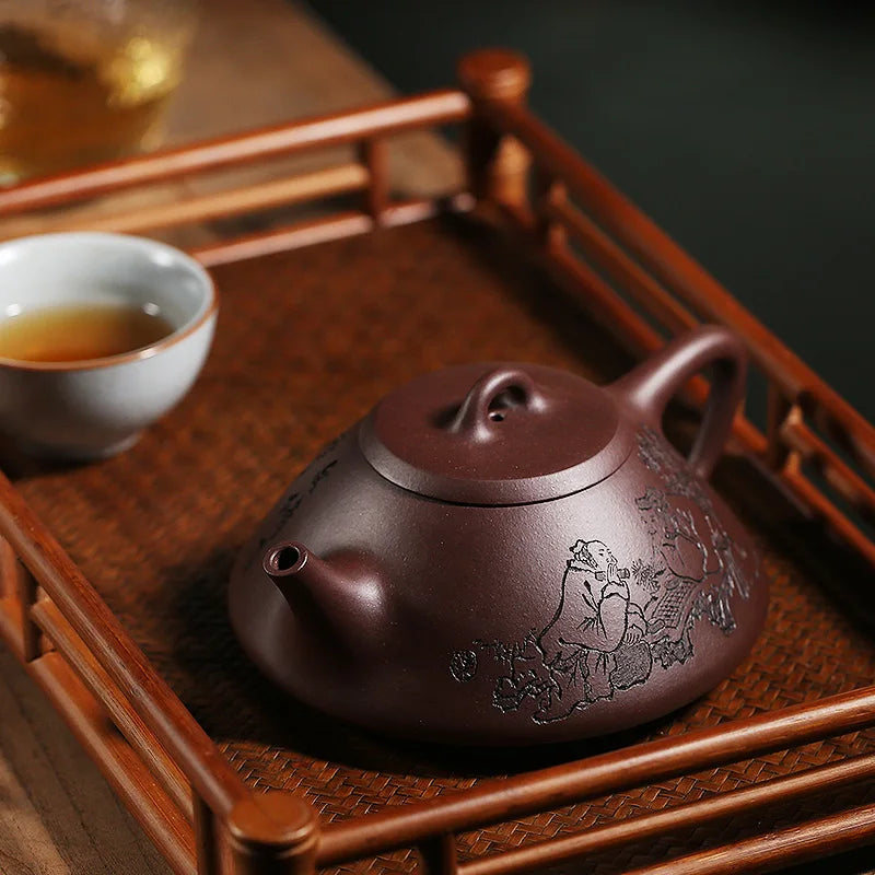 world Yixing purple clay teapot pure handmade teapot single pot household kungfu tea set full handmade ladle teapot