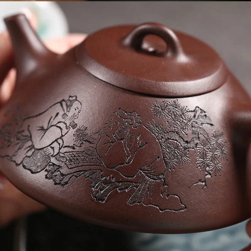 world Yixing purple clay teapot pure handmade teapot single pot household kungfu tea set full handmade ladle teapot