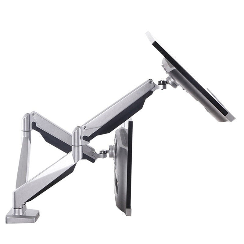 MMOOKA High-End Desktop Full Motion Dual LCD Monitor Holder Computer Rotation Mount Retractable Fit for 10"-27" Monitor Bracket