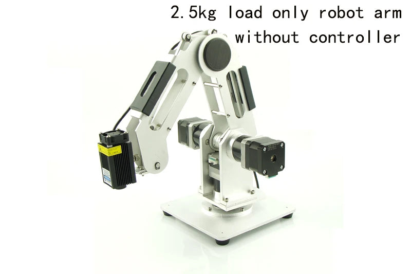 0.5/2.5/4Kg Load 3-Axis Stepping Mechanical Robotic Arm Manipulator Robot for Wifi Robot Kit Compatible Metal Claw/Suction Cups/