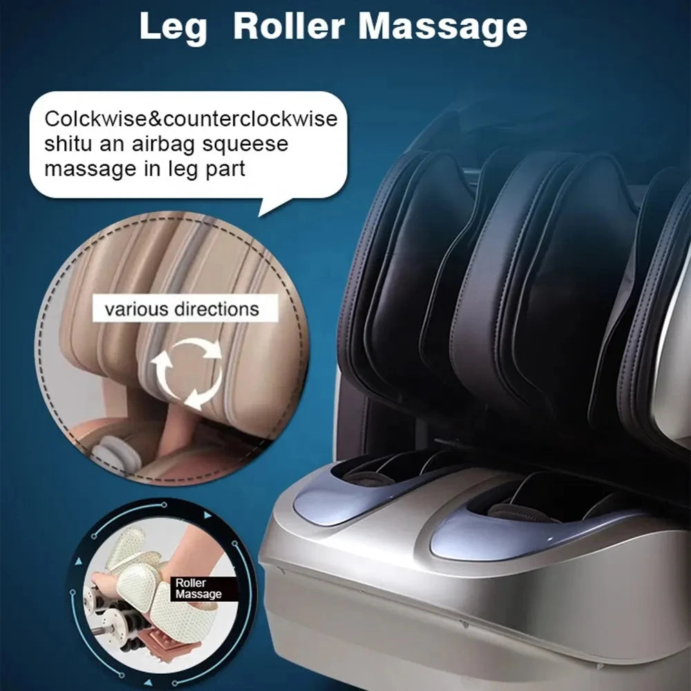 10 Years Warranty Luxury Smart Full-Body Zero-Gravity Shiatsu Massage Chair Airbag Surround Bluetooth Audio Sofa Advanced