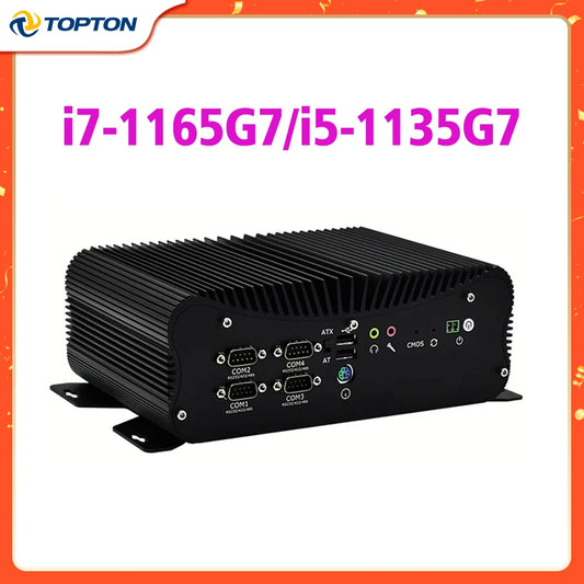 11th Gen Intel i7 1165G7 i5 1135G7 Fanless Mini PC Rugged Industrial Computer 6*COM 2*2.5G i225-V B3 LAN 8*USB GPIO HDMI VGA