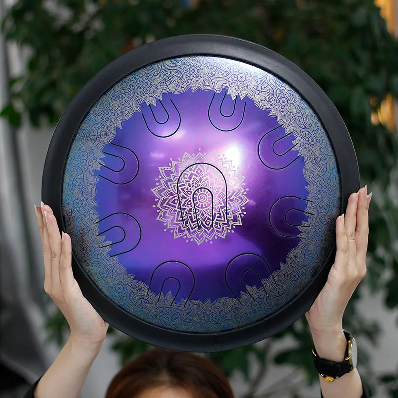 Electronic musical instruments 18 Inch Tongue Drum Small Steel Tongue Drum Professional Relaxation Music Instrument Accessories Percussion Hand Drum Instrument