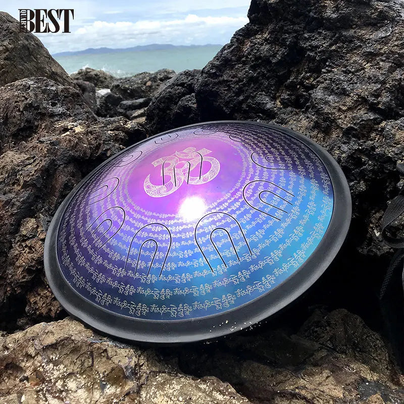 Electronic musical instruments 18 Inch Tongue Drum Small Steel Tongue Drum Professional Relaxation Music Instrument Accessories Percussion Hand Drum Instrument