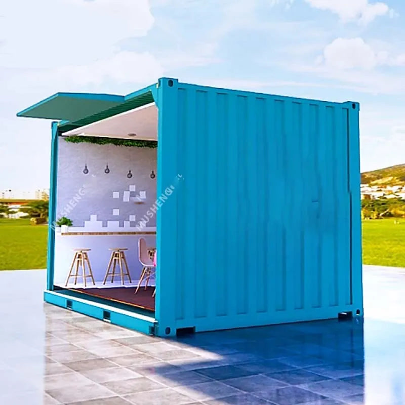 1Custom-made container mobile room office leisure cabin outdoor book bar kiosk simple snack bar coffee shop