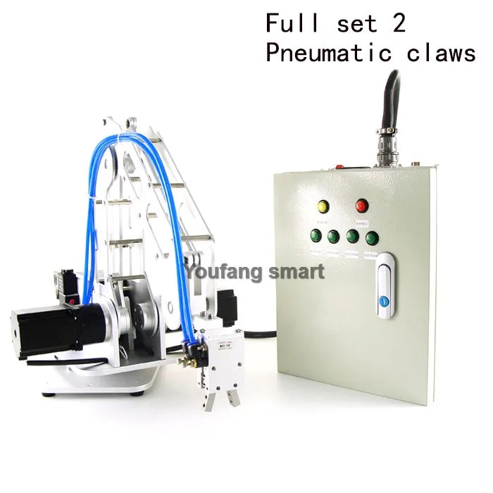 2.5kg Load 3-Axis Mechanical Robot Arm with Stepper Motor Aluminum Alloy Industrial Robot Arm Compatible Suction Cups/Claw/Clamp