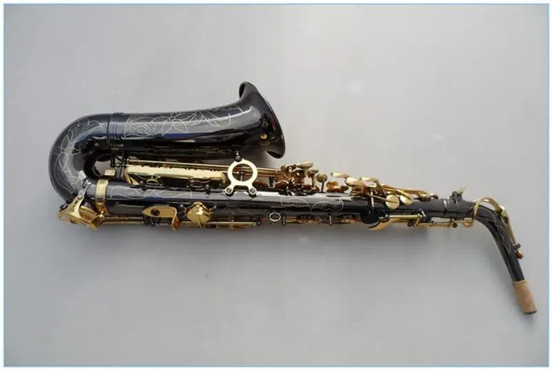 2020 Best quality Alto saxophone black nickel Gold E-Flat music brass case . Reed. Mouthpiece Free shipping