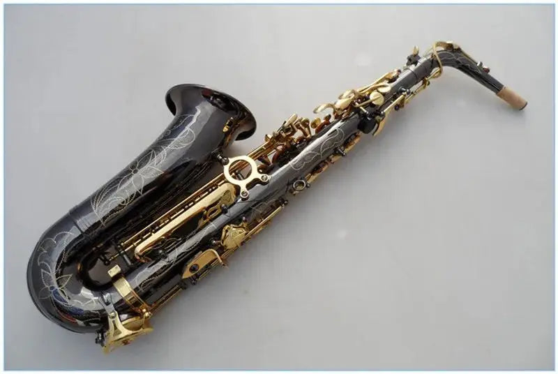 2020 Best quality Alto saxophone black nickel Gold E-Flat music brass case . Reed. Mouthpiece Free shipping