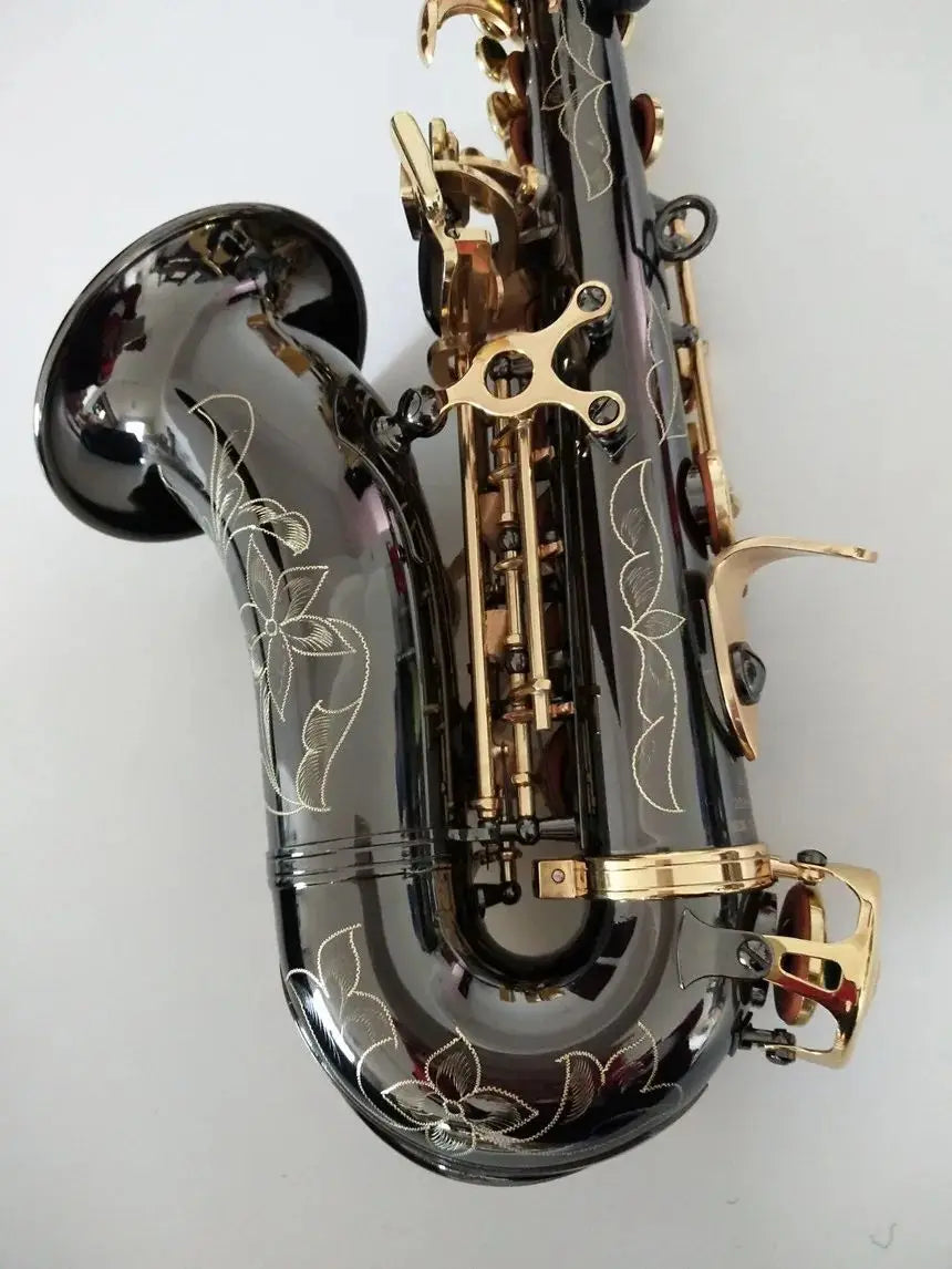 2020 Best quality Soprano Saxophone curved B Flat saxophone S-992 music instruments lacquer gold Brass mouthpiece Gift