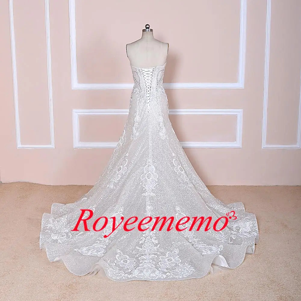 2020 Luxurious mermaid wedding dress heavy hand beads work church train