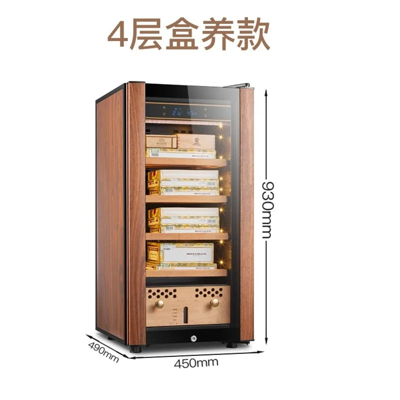 2021 New Cigar Cabinet Humidor Led Light Cooler Humidor Cabinet Spanish Cedar Wood Shelf Cigar Cooler Electric Humidor EC-028