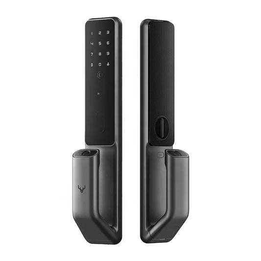 2022 Hot Sell Home Security Aluminum Alloy Electronic Intelligent Wooden Digital Door Lock Fingerprint  Smart s