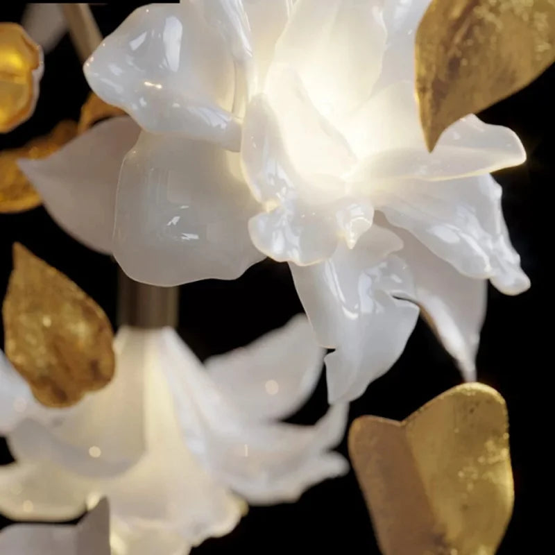 2023 Crystal Flower Chandelier Ceiling Chandelier Luxury Pendant Light for Bedroom Living Room Villa Home Decor Hanging Lighting
