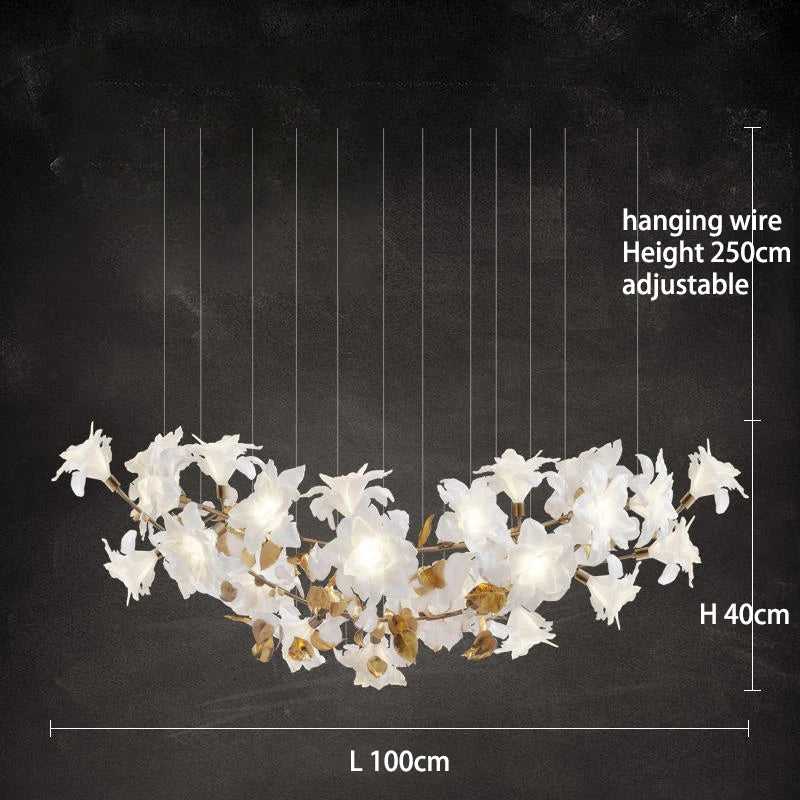 2023 Crystal Flower Chandelier Ceiling Chandelier Luxury Pendant Light for Bedroom Living Room Villa Home Decor Hanging Lighting