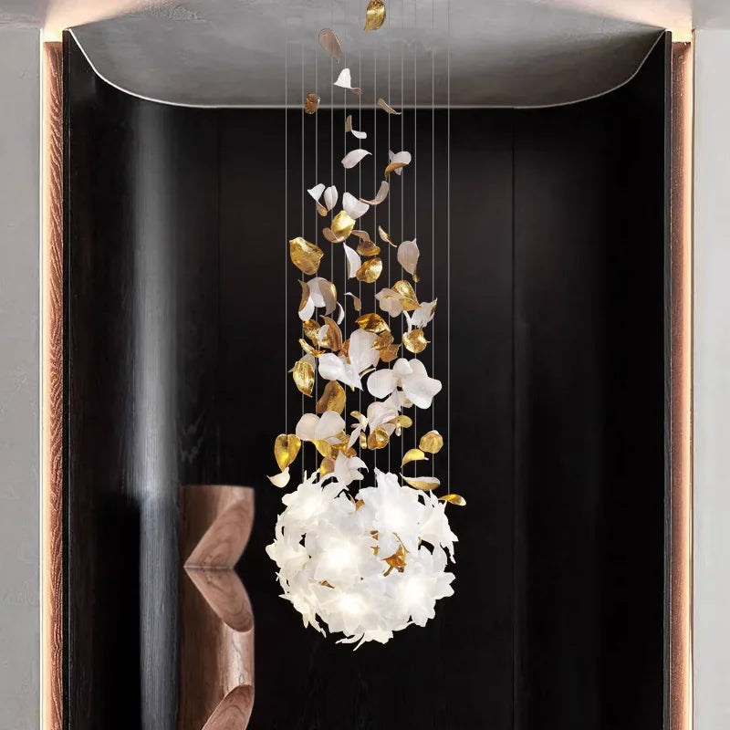 2023 Crystal Flower Chandelier Ceiling Chandelier Luxury Pendant Light for Bedroom Living Room Villa Home Decor Hanging Lighting