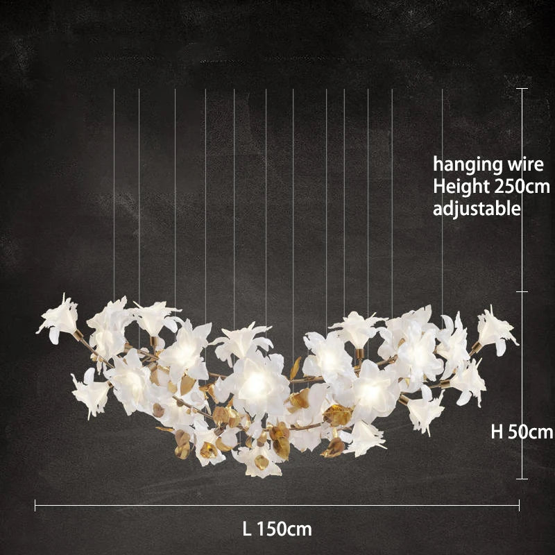 2023 Crystal Flower Chandelier Ceiling Chandelier Luxury Pendant Light for Bedroom Living Room Villa Home Decor Hanging Lighting
