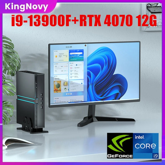 2023 NEW 13th Gen Mini Gamer Computer i9 13900F NVIDIA RTX 4070 12G Gaming Mini PC i7 PCIE4.0 Windows 11 Tower PC Desktop WiFi6