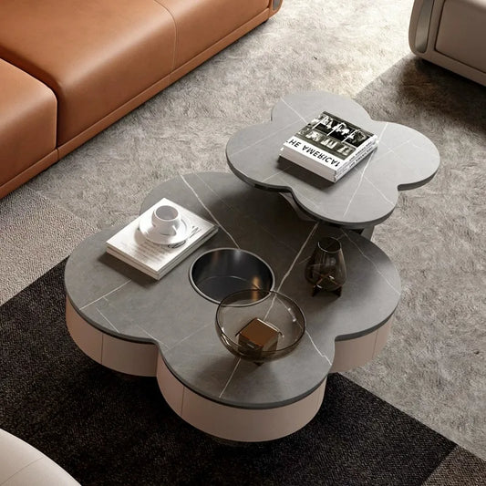 2023 new slate coffee table combination living room household small apartment modern simple marble