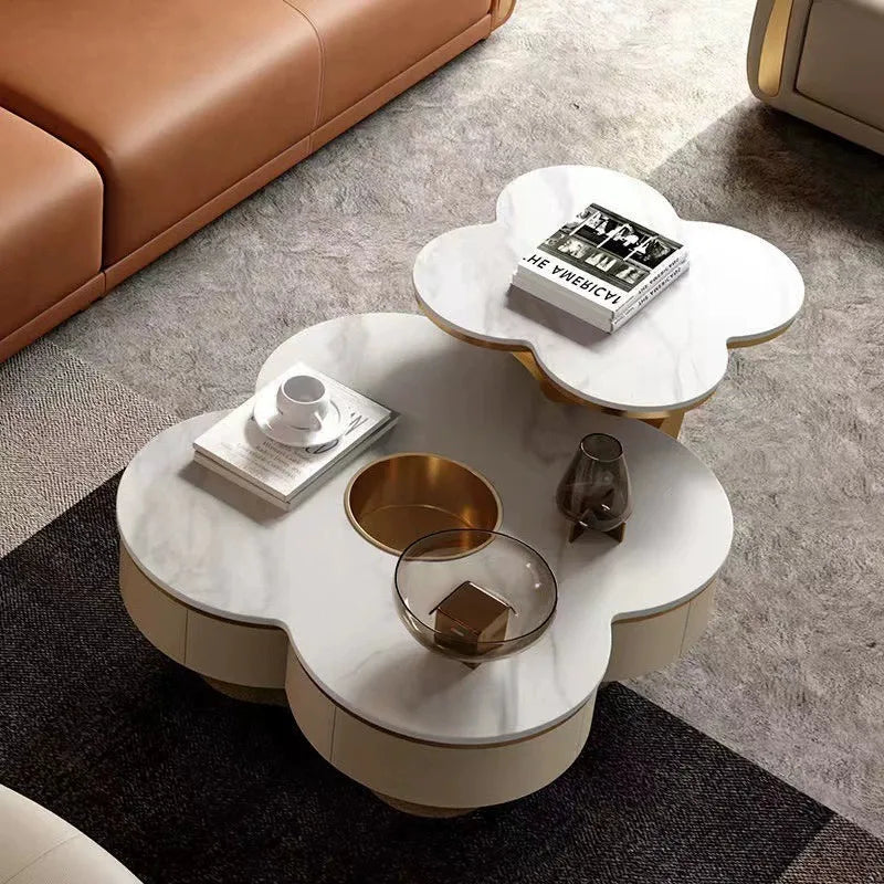 2023 new slate coffee table combination living room household small apartment modern simple marble