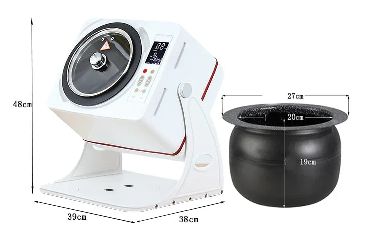 2024 220v/50hz 6L Vegetable Cooking Machine Commercial Automatic Canteen Large Intelligent Robot Drum Type Fried Rice Machine