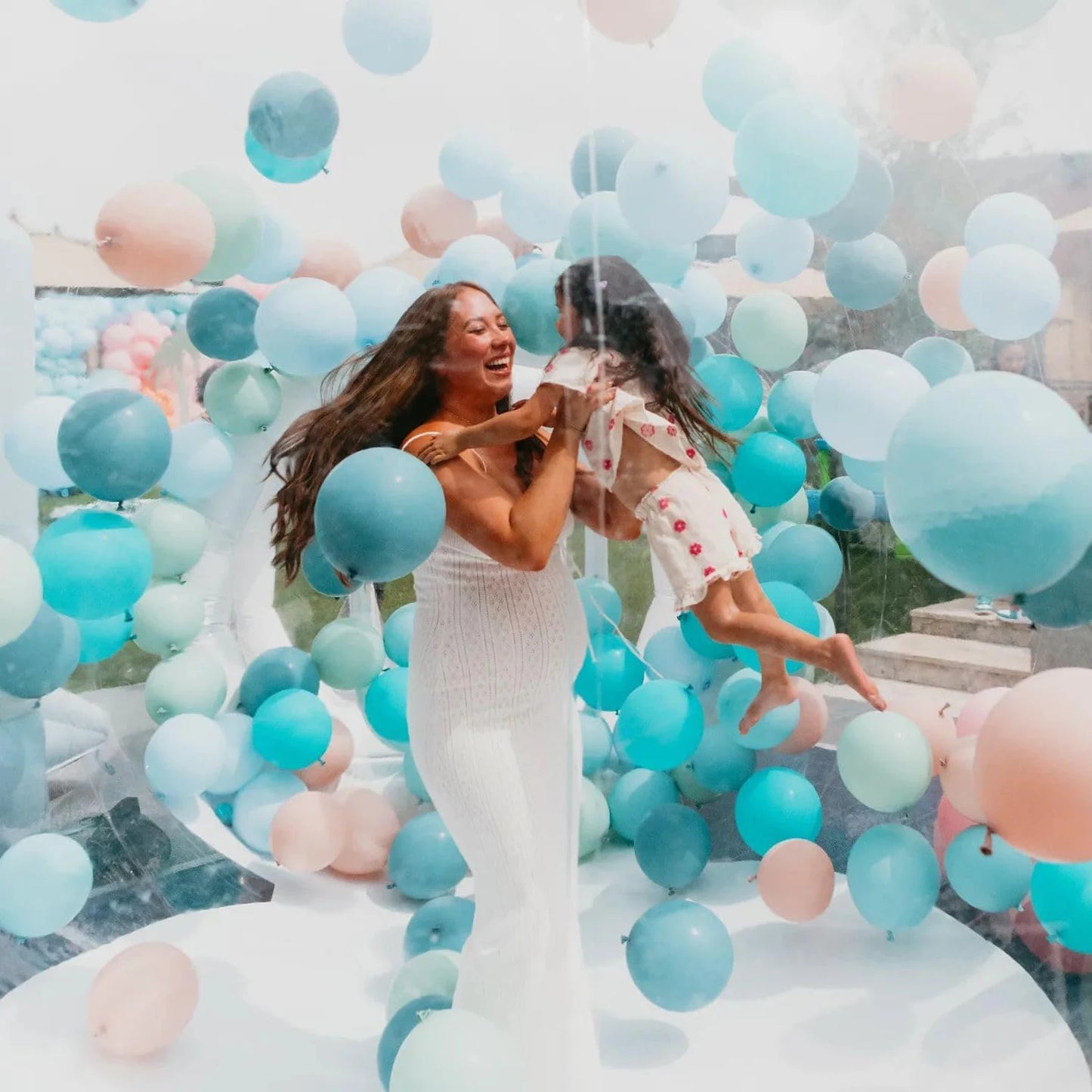 2024 Hot Sale Clear Dome Inflatable Bubble Tent With Balloon Outdoor Air Glamping Transparent Bubble House For Birthday Party