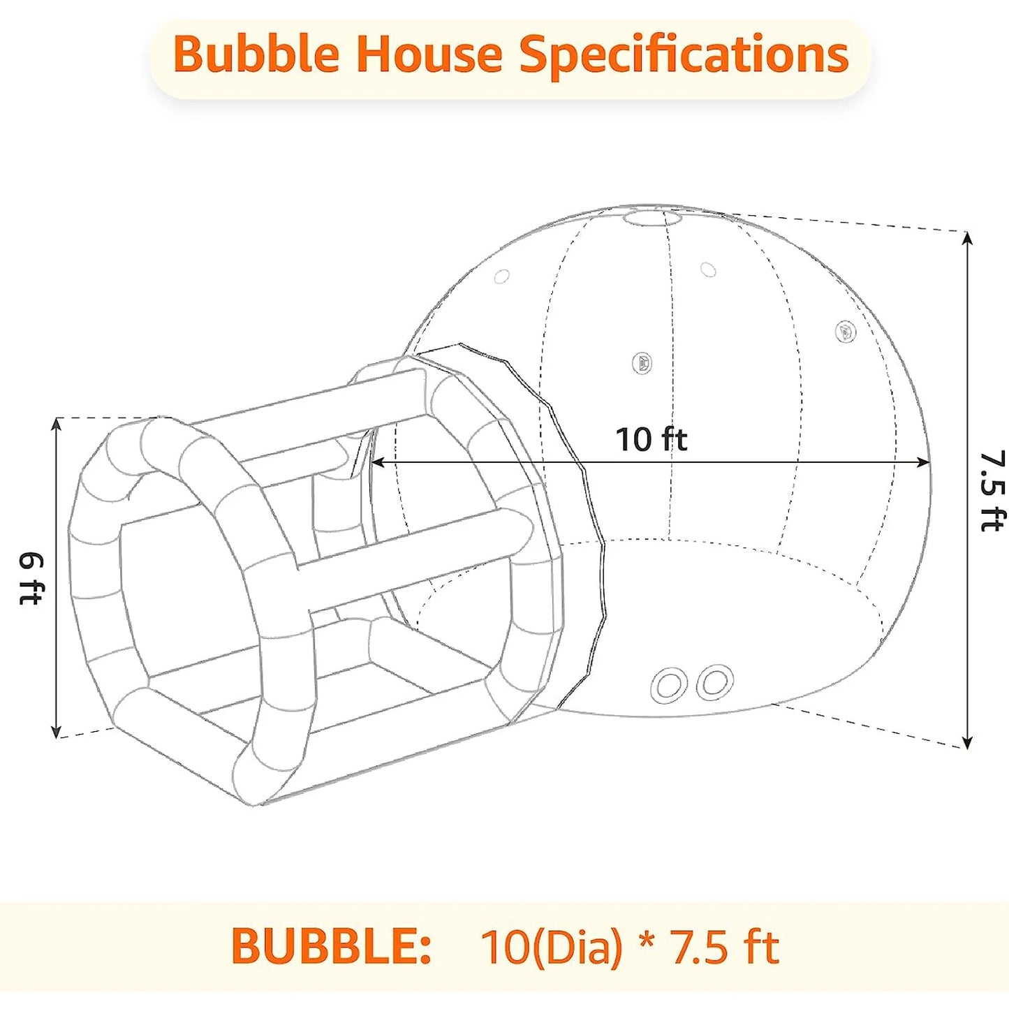 2024 Hot Sale Clear Dome Inflatable Bubble Tent With Balloon Outdoor Air Glamping Transparent Bubble House For Birthday Party
