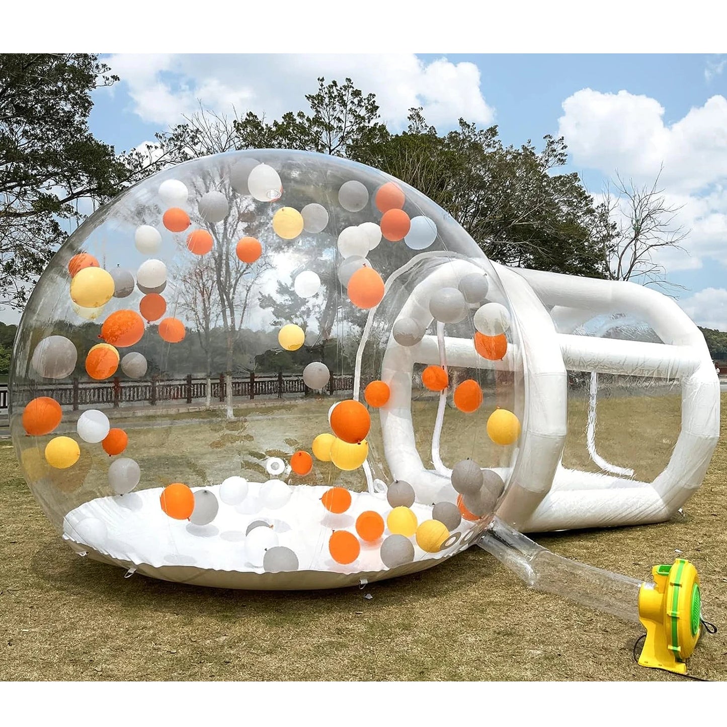2024 Hot Sale Clear Dome Inflatable Bubble Tent With Balloon Outdoor Air Glamping Transparent Bubble House For Birthday Party