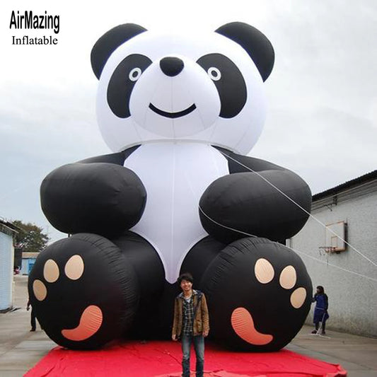 2024hot Sale Custom Cute Campaign Decorated Giant Inflatable Panda Commercial Inflatable Cartoon Mascot For Business Advertising