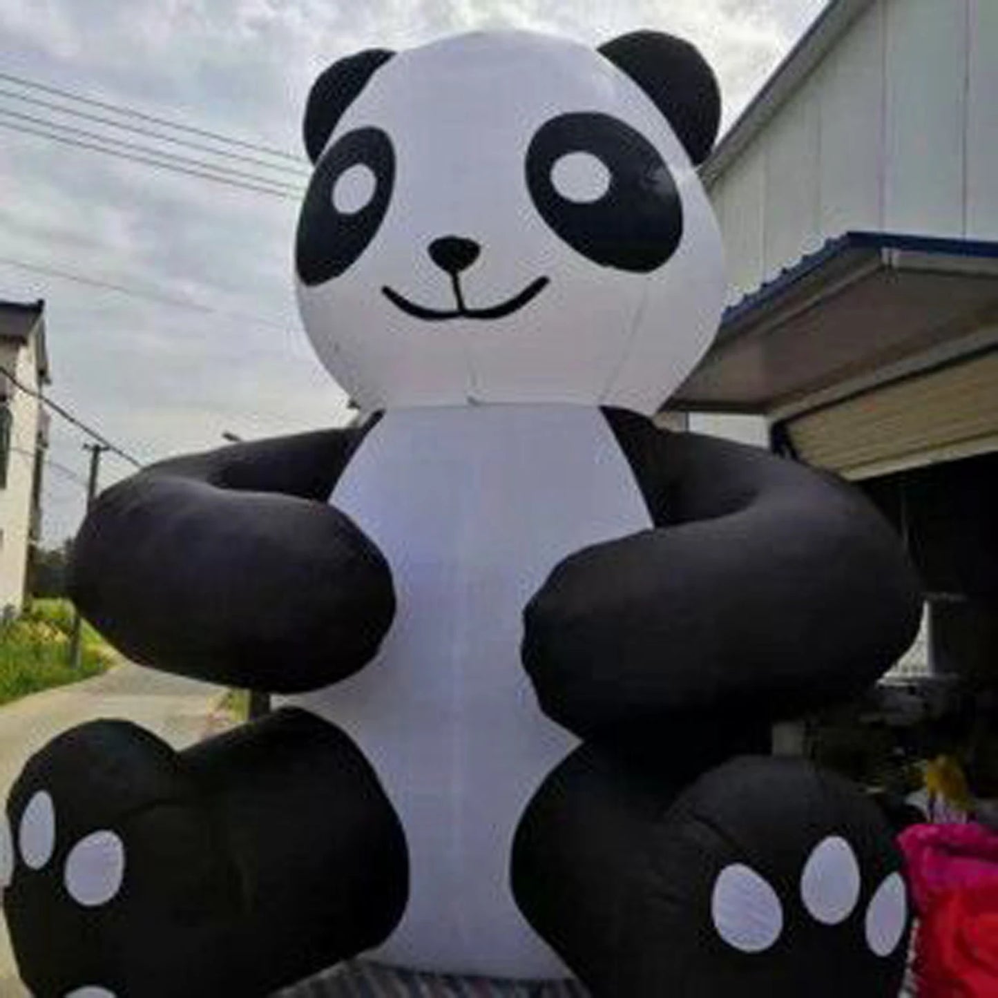 2024hot Sale Custom Cute Campaign Decorated Giant Inflatable Panda Commercial Inflatable Cartoon Mascot For Business Advertising