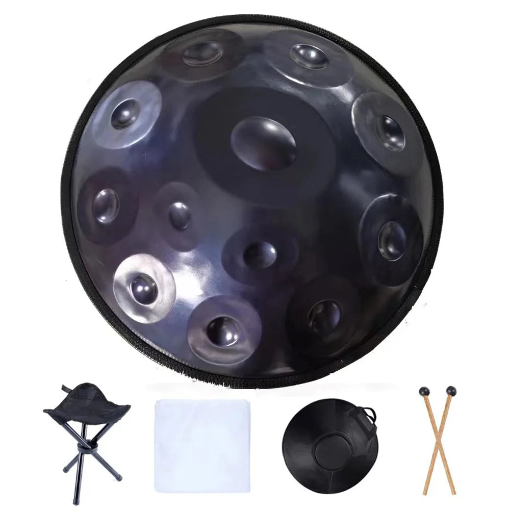 MMOOKA 22 Inch Handpan 9 10 12 14 Notes Glucophone Steel Tongue Drum 440 HZ 432 HZ Handpan Yoga Meditation Percussion Instruments
