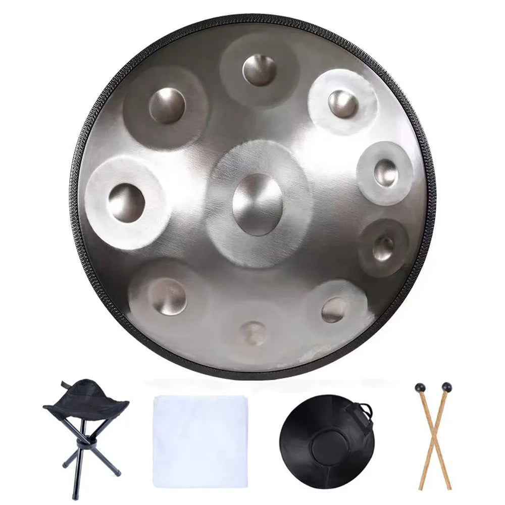 Electronic musical instruments 22 Inch Handpan 9 10 12 14 Notes Glucophone Steel Tongue Drum 440 HZ 432 HZ Handpan Yoga Meditation Percussion Instruments