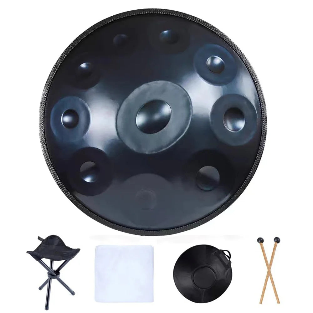 Electronic musical instruments 22 Inch Handpan 9 10 12 14 Notes Glucophone Steel Tongue Drum 440 HZ 432 HZ Handpan Yoga Meditation Percussion Instruments