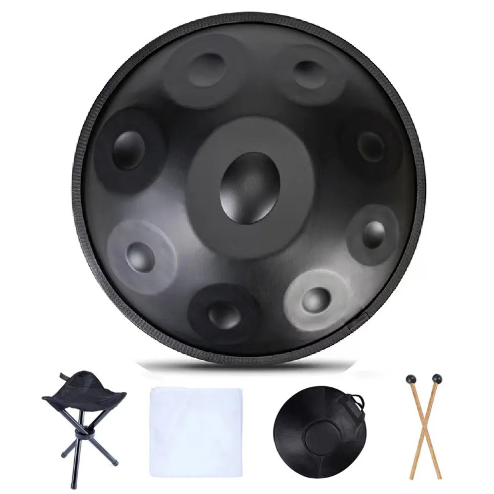 Electronic musical instruments 22 Inch Handpan 9 10 12 14 Notes Glucophone Steel Tongue Drum 440 HZ 432 HZ Handpan Yoga Meditation Percussion Instruments