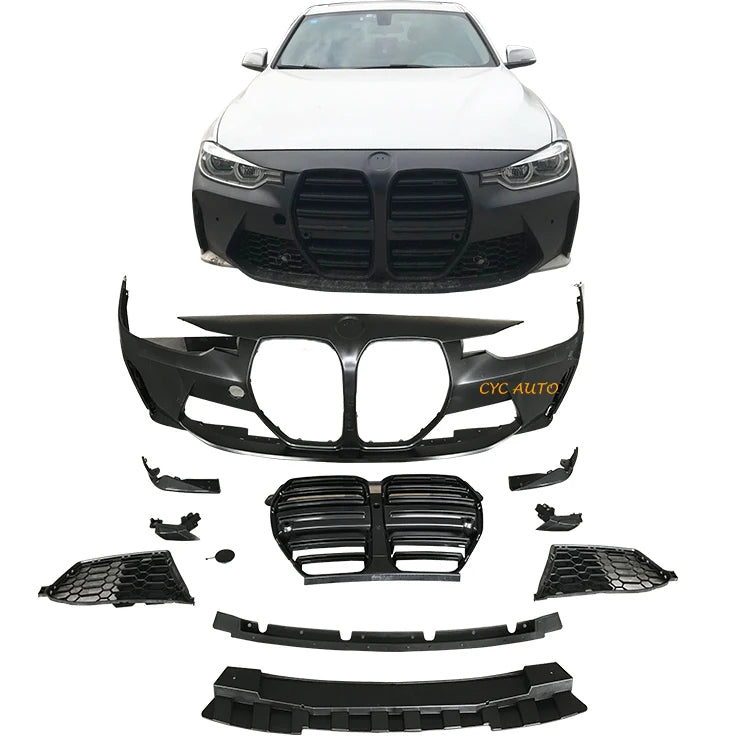 3 series F30 bodykit For  F30 upgrade G82 M4 bumper with Exhaust grille car bumper body kit