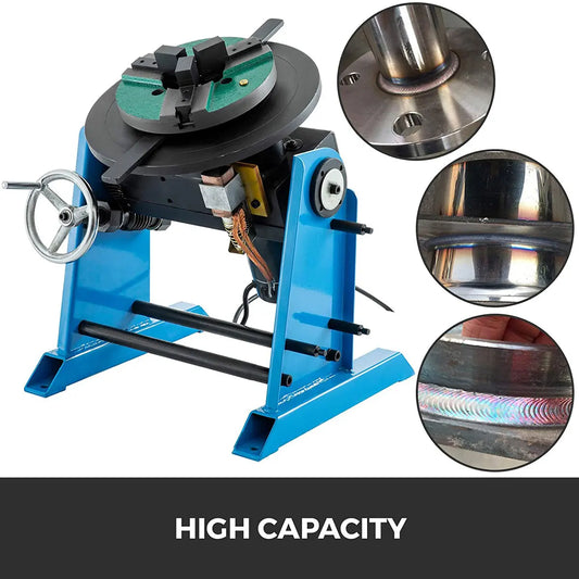 30KG Welding Positioner Positioning Turntable 0-90, Welder Positioner Turntable Machine Equipment 15RPM 310mm Dia