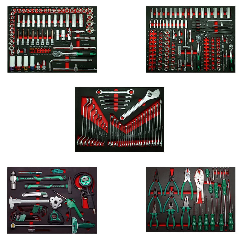 352Pcs Werkzeugset Rolling Box Heavy Duty 7 Schubladen Werkzeugs chrank Wagen Garage Werkstatt Garage Werkzeug kasten Mit Autore